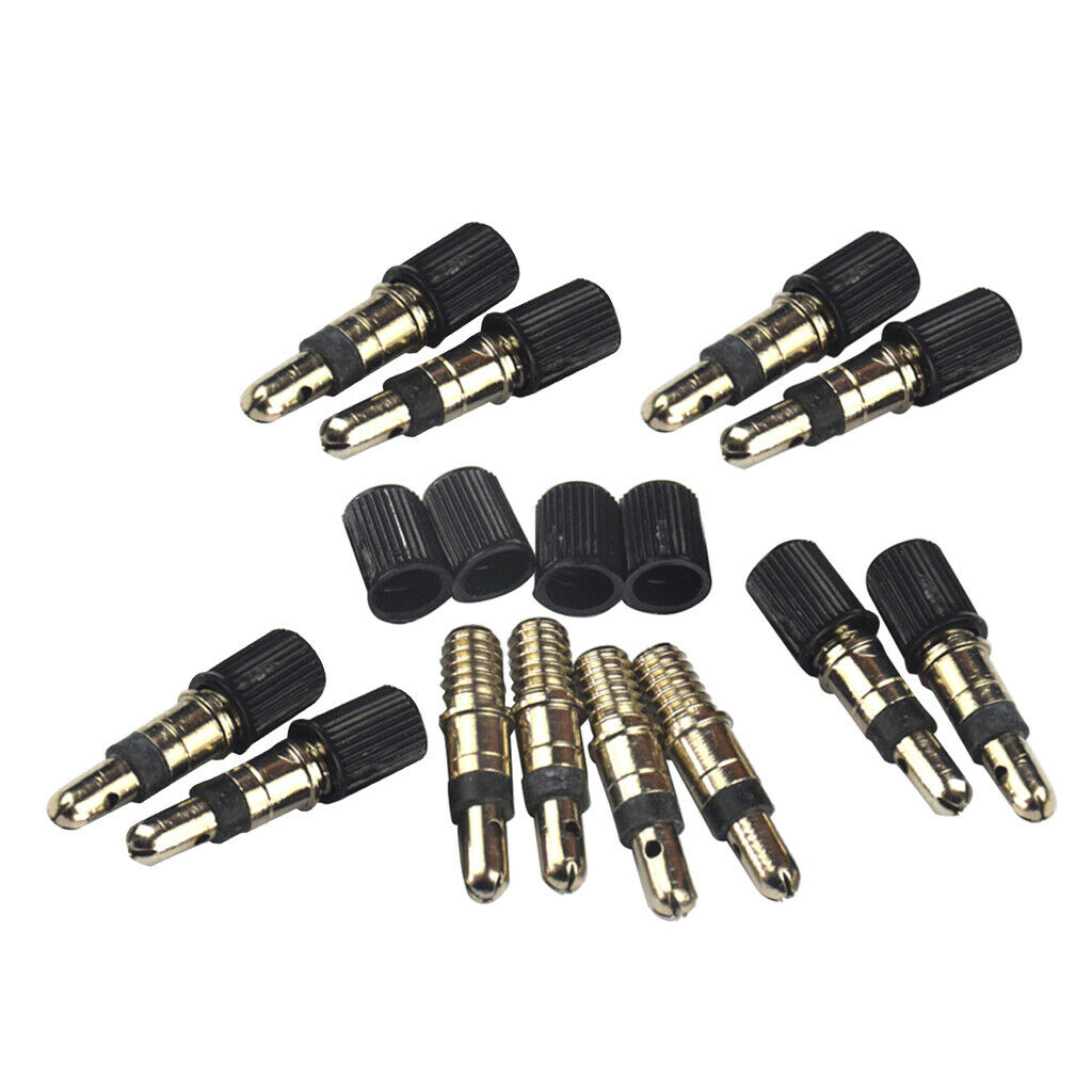 12 lot German Valve Core Tyre Valve Core with Caps Cycling Accessories