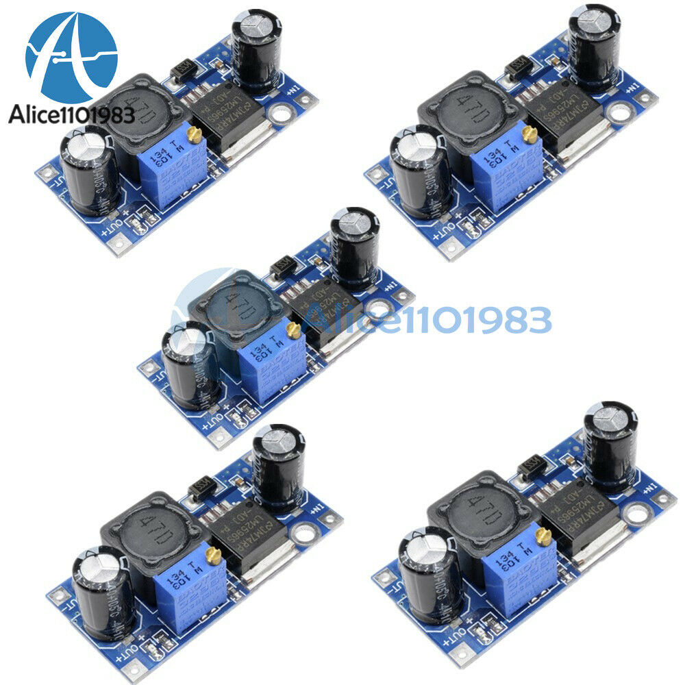 5Pcs DC-DC Buck Converter Step Down Module LM2596 Power Supply Output 1.23V-30V