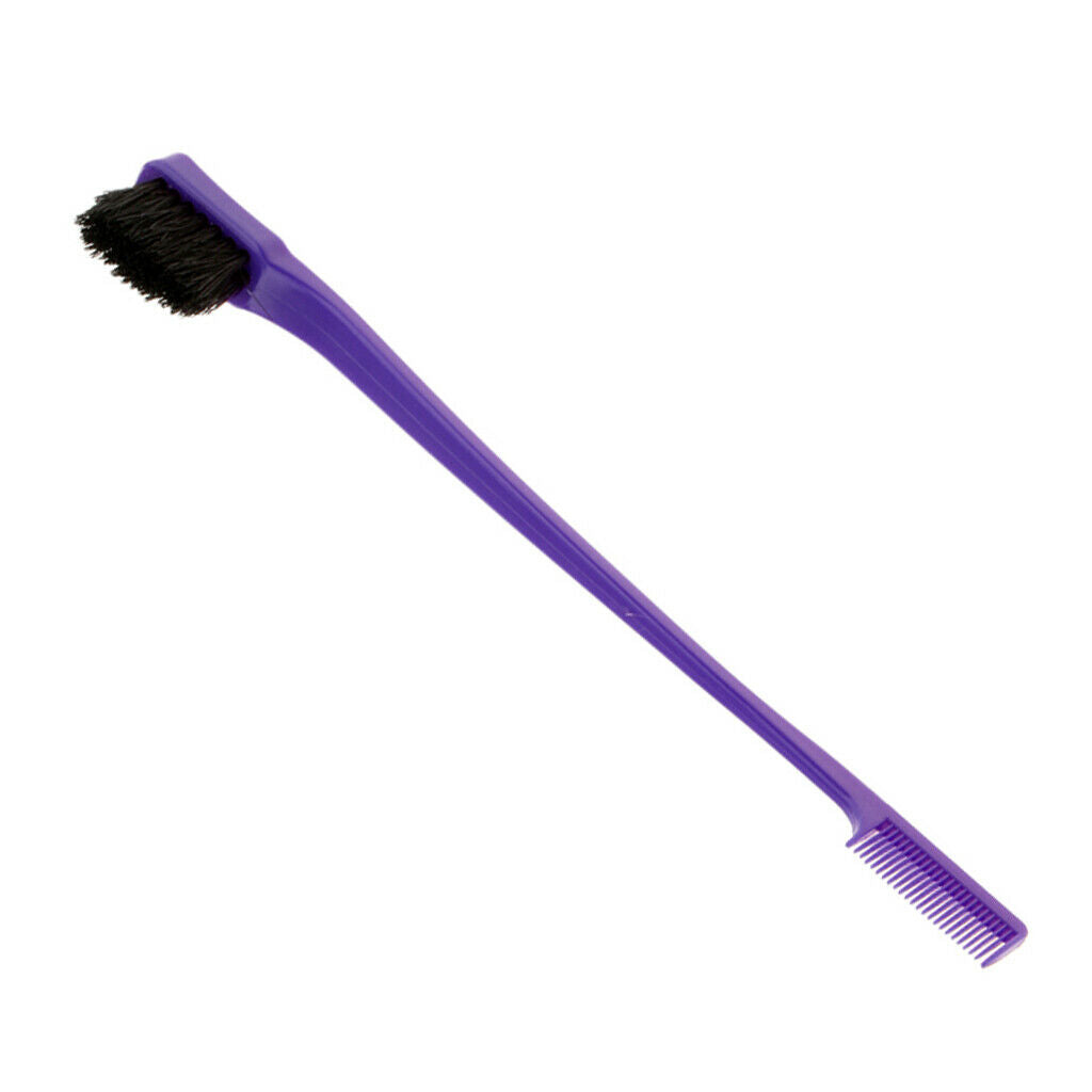 2x 7'' Beauty Double Sided Edge Control Hair Brush Comb Hair Styling Comb