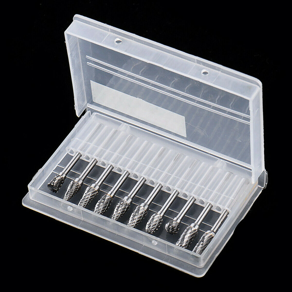 10Pcs Head Tungsten Carbide Steel Rotary Burr Die Grinder Bit Shank Carving Sets