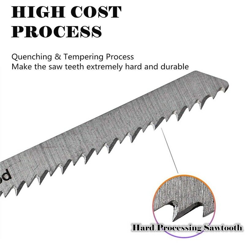 20-Piece T-Shank Jig Saw Blade Set for Wood, Plastic Cutting T-Shank Design CoT7