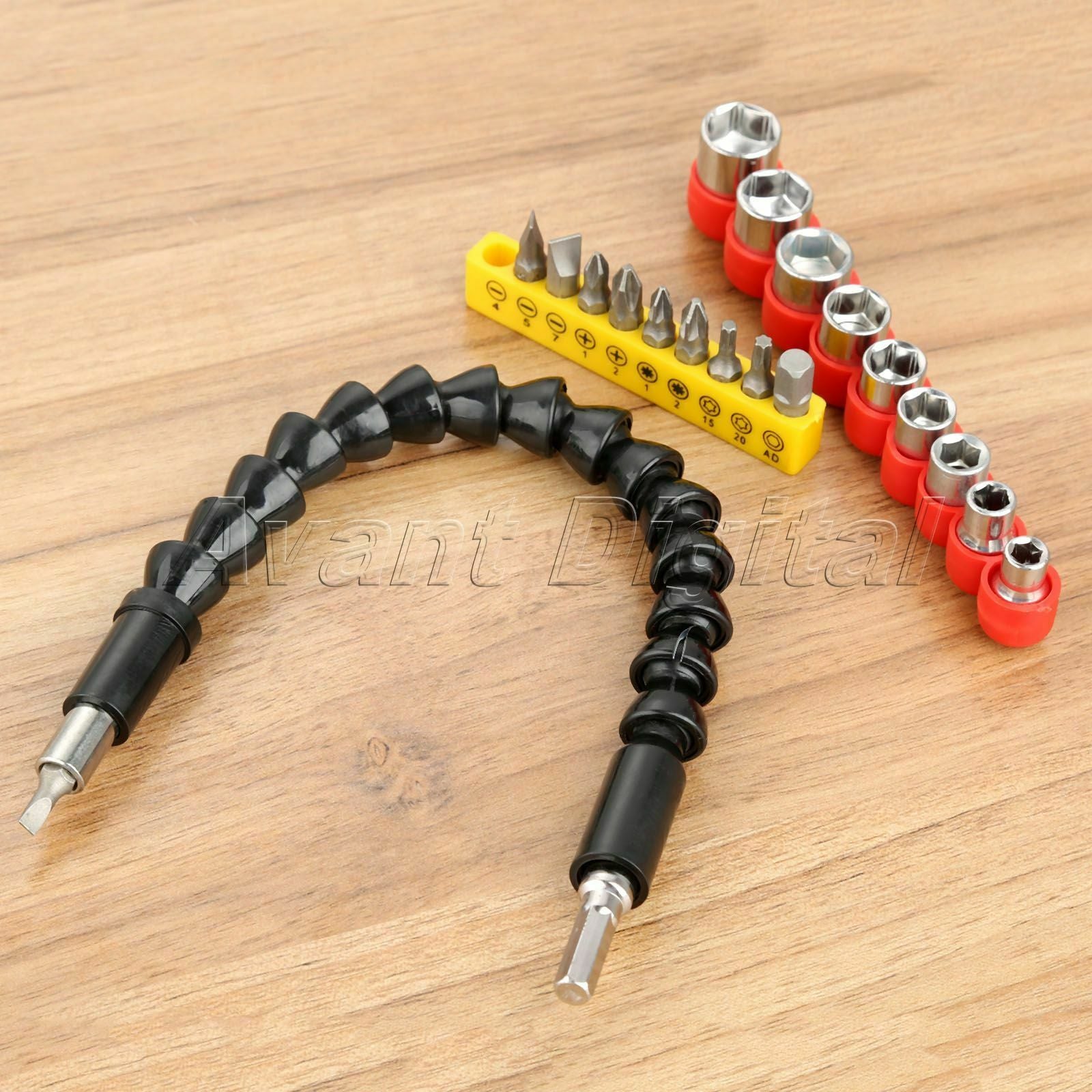 Electric Drill Screwdriver Sleeves Set & Flexible Shaft Drill Bit Holder 20pcs