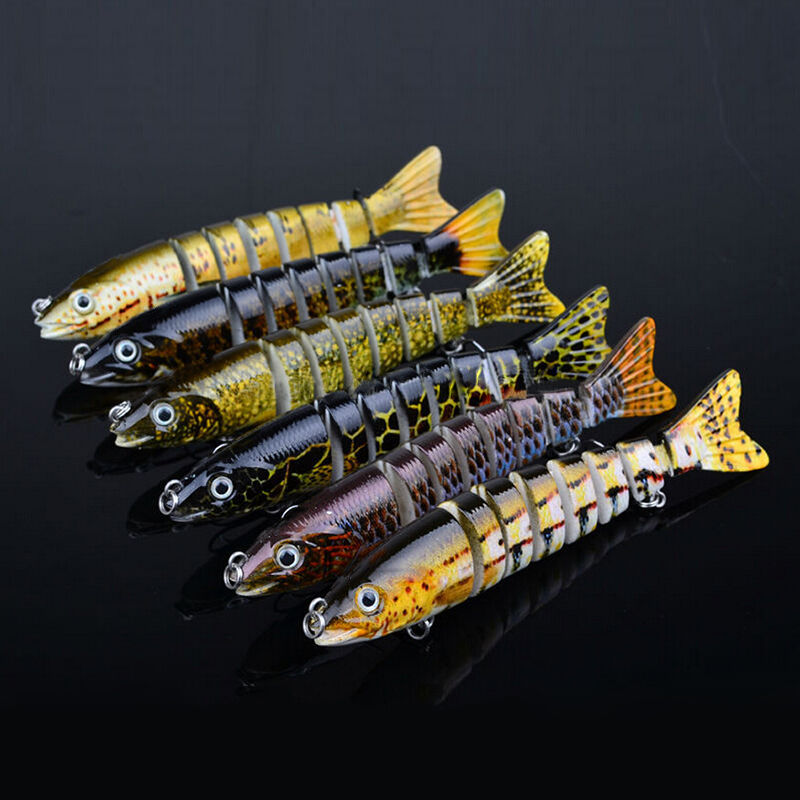 Good Jointed Fishing Bait Lure Swimbait Bass Pike Life Like Minnow Musky .l8