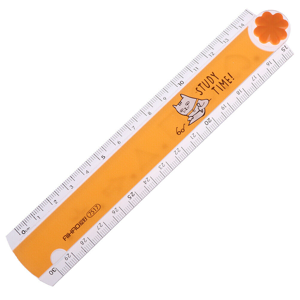 30CM cute study time folding ruler multifunction DIY drawing for station .l8