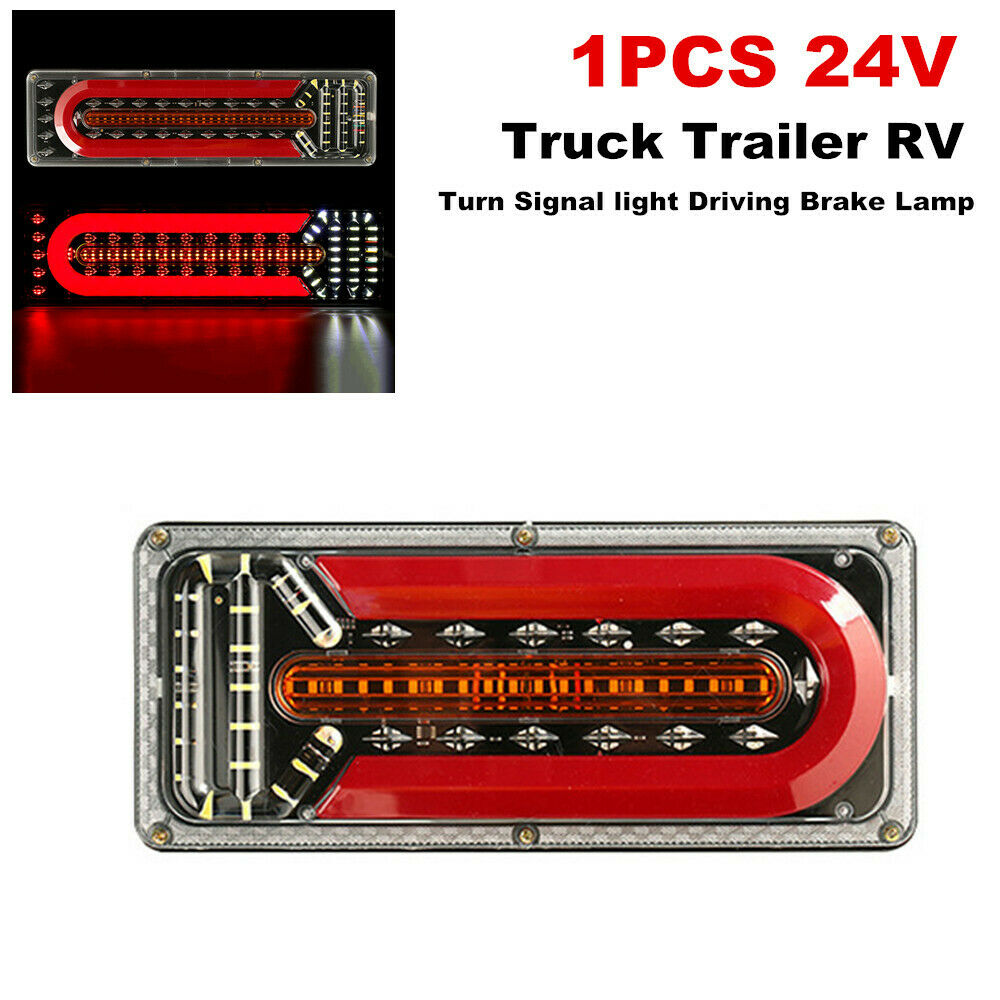1PCS 24V Truck Trailer RV Guide Light LED Turn Signal light Driving Brake Lamp