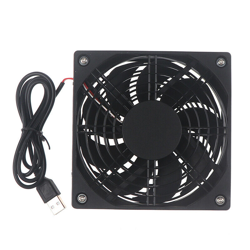 Router fan DIY PC Cooler TV Box Wireless Cooling  5V USB power 120mm fanBDAU