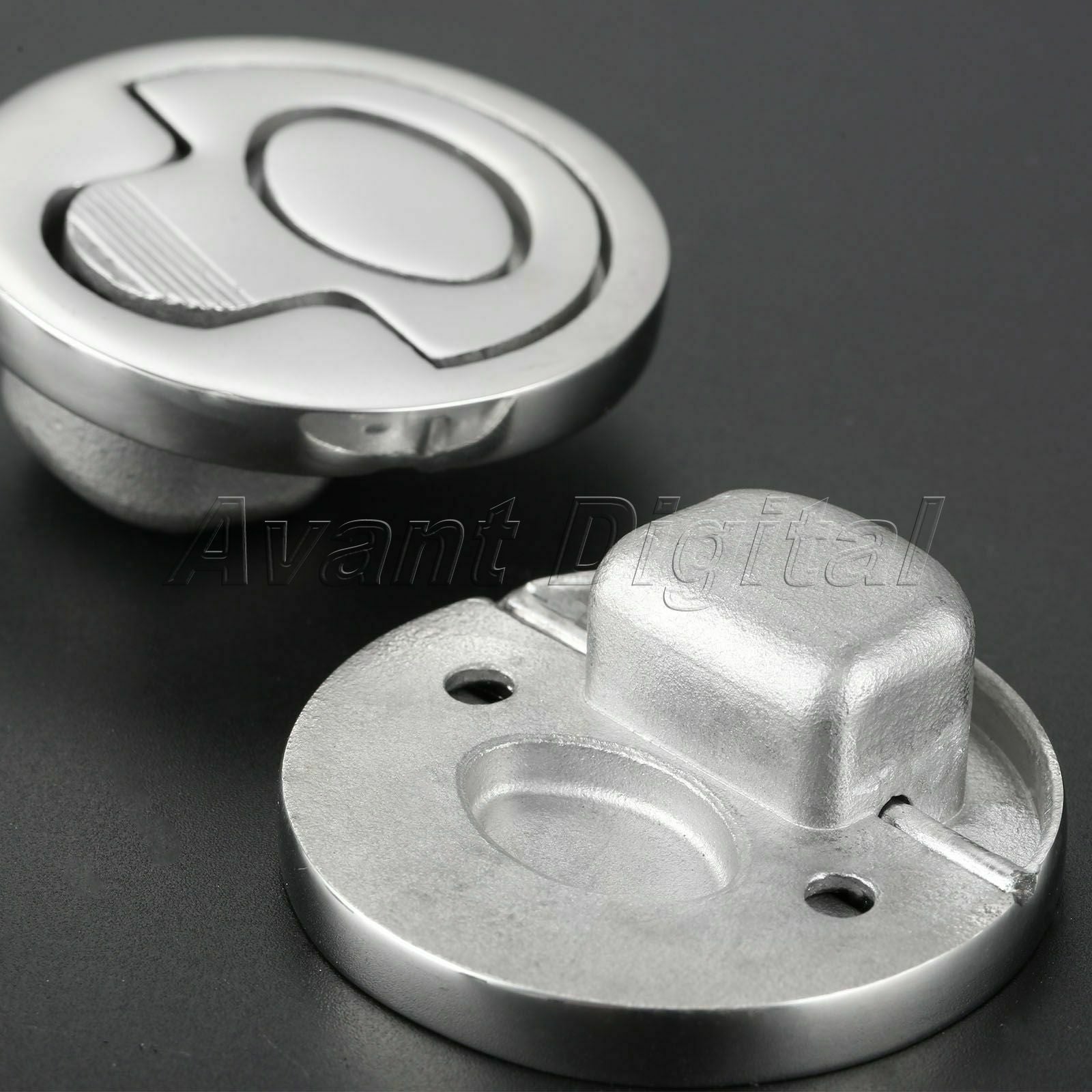 4x Flush Pull Lift Handle Ring Round AISI 316 stainless steel for Yachts Marine