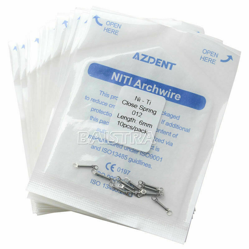 20 kits Dental Orthodontic Niti Close Coil Springs 0.012" 6mm 10pcs/Bag AZDENT