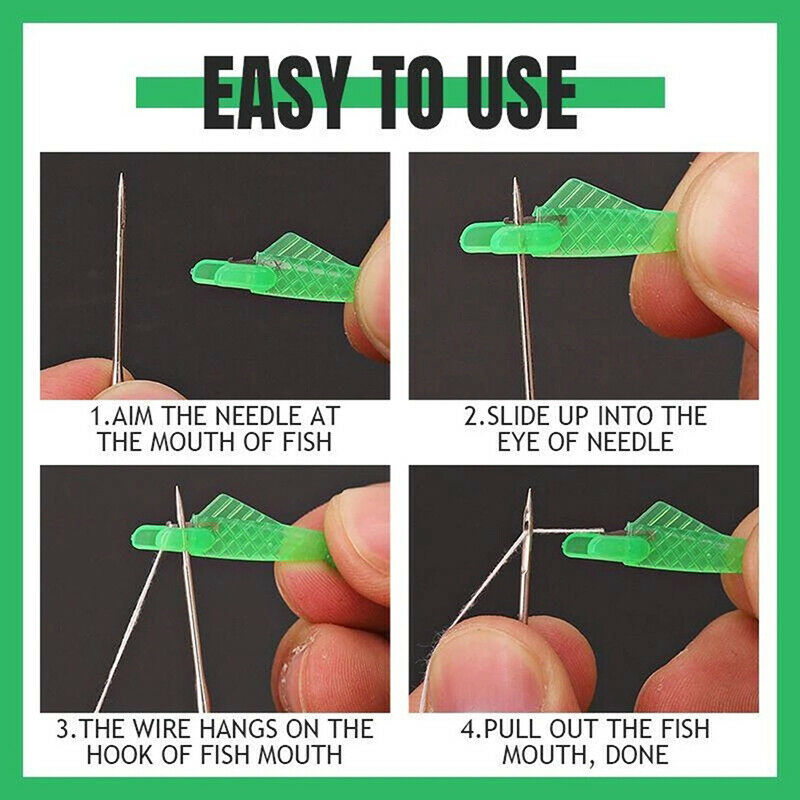 10pcs/set fish type needle threader sewing machine needle threader needleA LQ