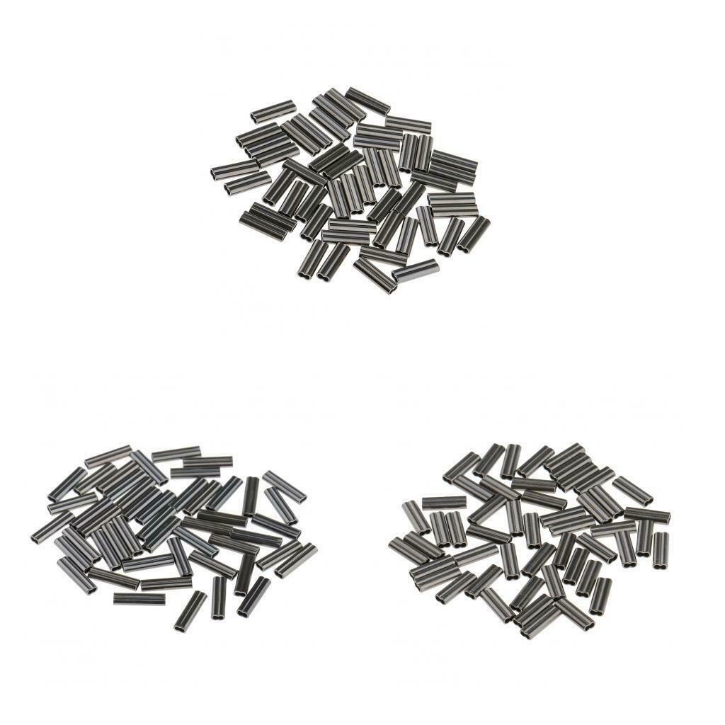 150 Pieces Pensanso Copper Double Crimped Bow Sleeves Crimp Rig Fishing