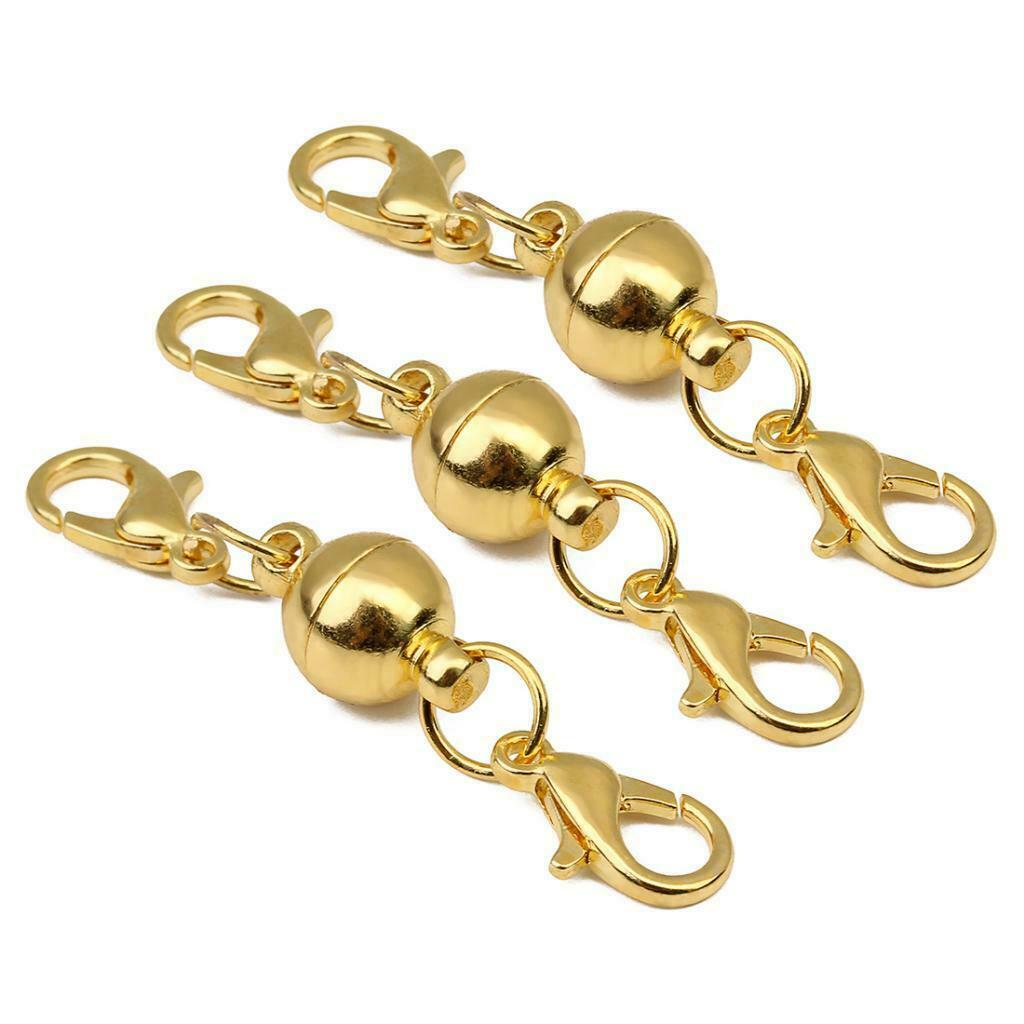 5 Sets Ball Magnetic Clasps with Lobster Clasp for DIY Fashion Jewelry 8mm