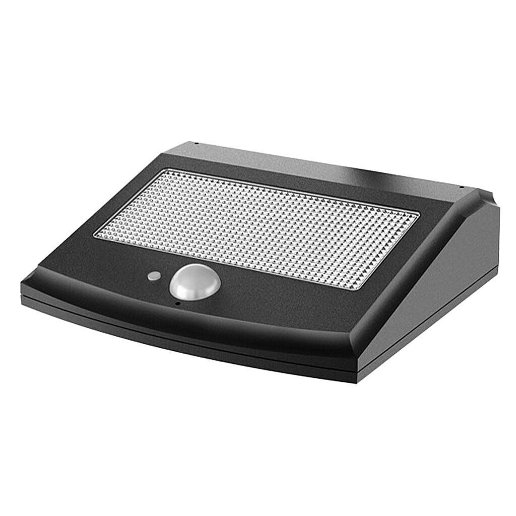 1pc LED Outdoor Solar Wall Light Motion Sensor Solar Lamp Black  White Light