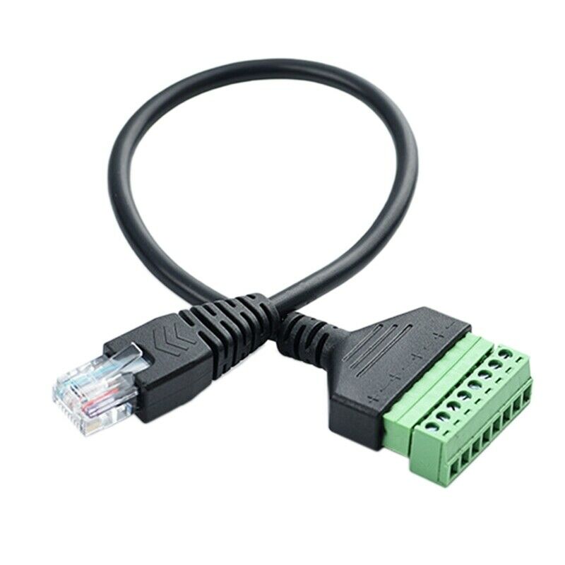 RJ45 Screw Terminal Connector Cable RJ45 Male to 8 Pin Extension Cable Lead foO9