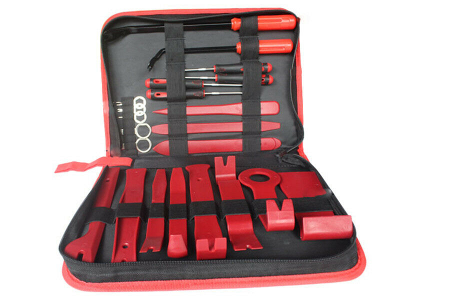 Portable Tool Bag Dash Audio Radio Removal Installer Pry Screwdriver Crowbar