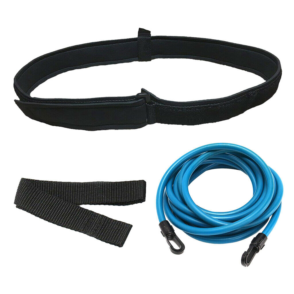 2 Set Swim Bungee Training Belt Strap Tether Harness Pool Training Tool
