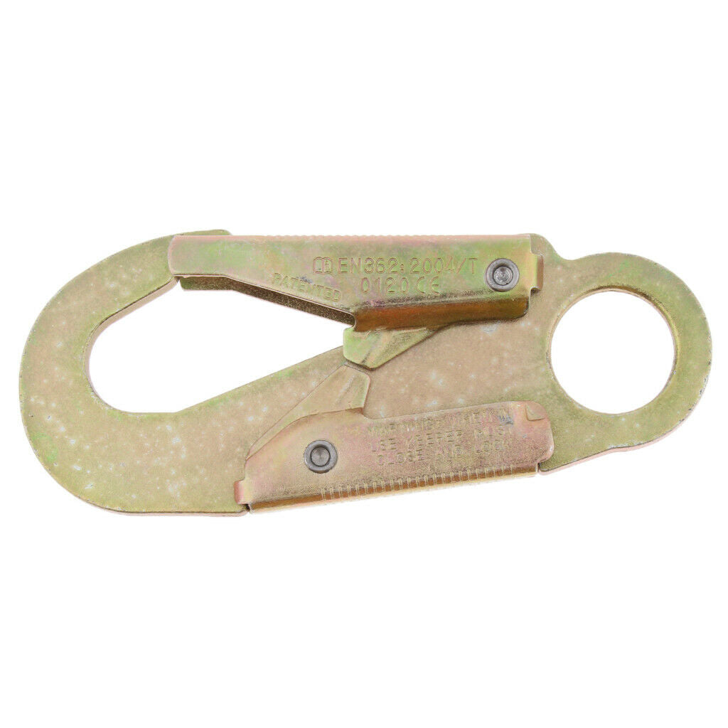 Climbing Safety Snap Hook Buckle Double Lock Fall Protection Carabiner, 30KN