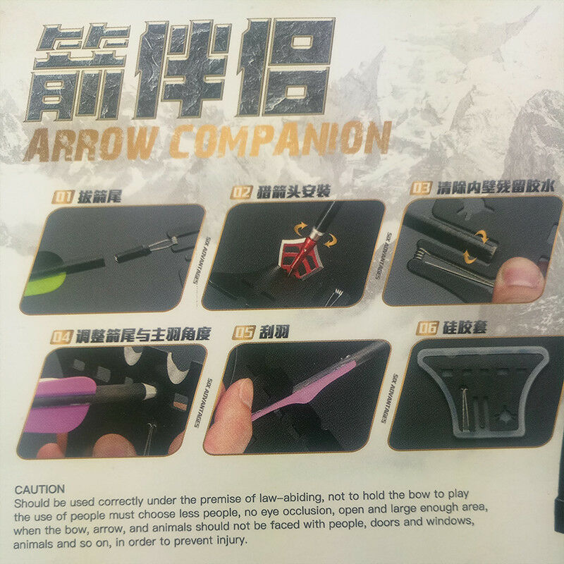 Archery Arrows Tool Multifunction Nock Puller Fletching Glue Remover Kit Wrench