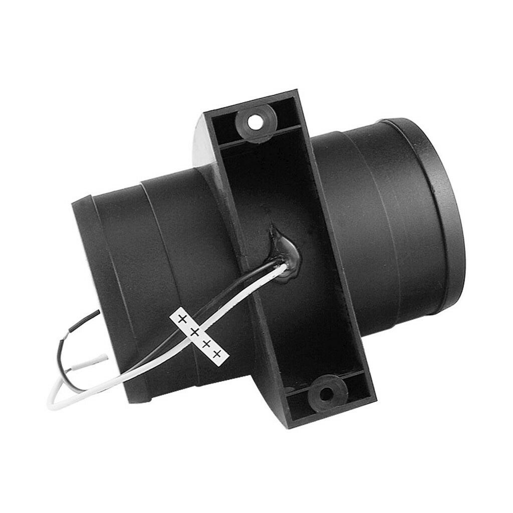Black 12V Electric in Line Bilge Air Blower 145CFM 3" Outlet Hose for Boat Kayak