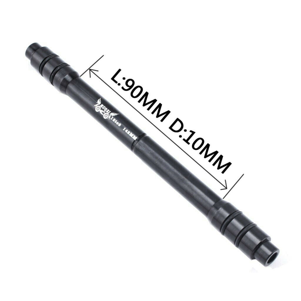 Bicyle 12-9mm Thru Axle Quick Release Hub Conversion Skewer Adapter Black