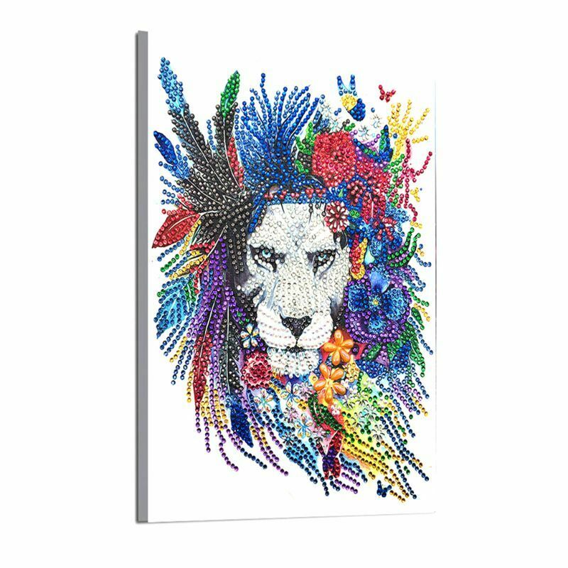 Lion 5D Special Shaped Diamond Painting Embroidery Cross Stitch Craft DIY
