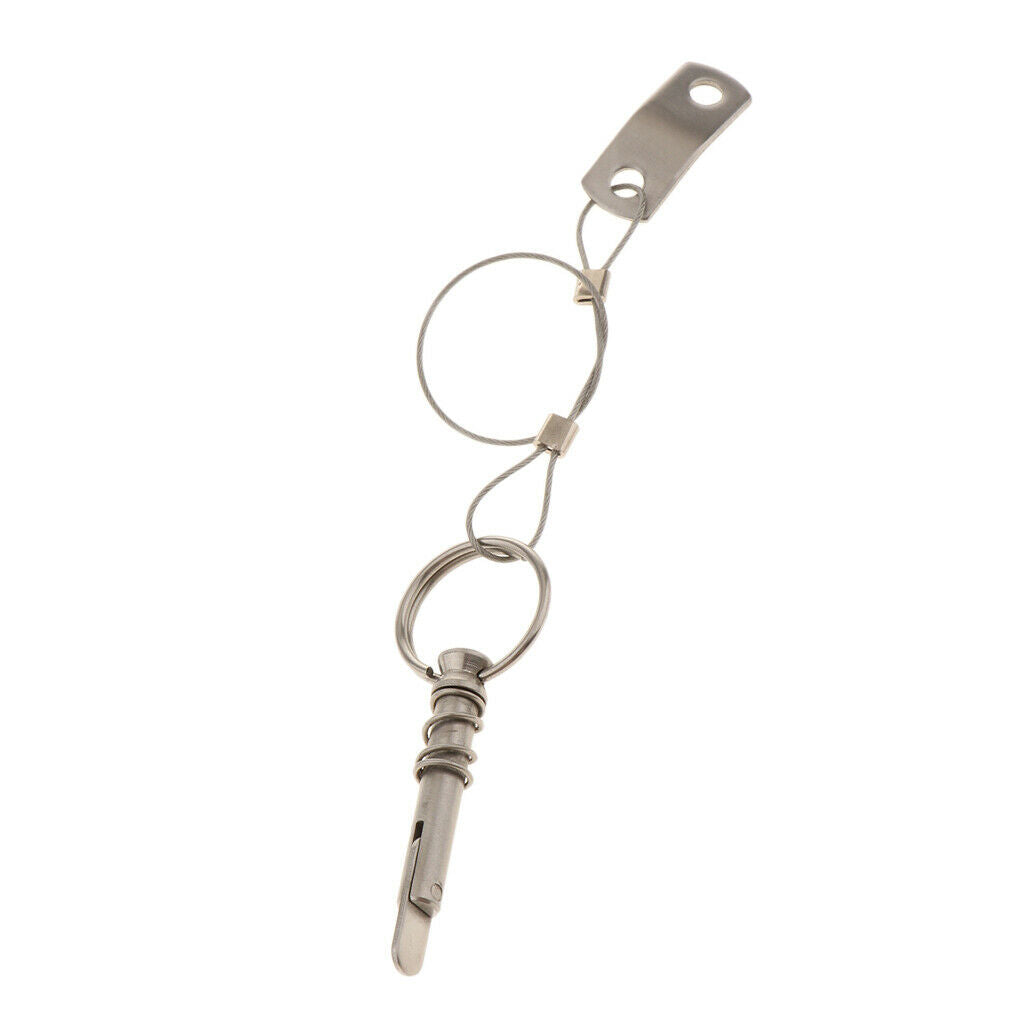 Stainless Steel Boat Top Bimini Top Quick Release Ball Pin with Lanyard