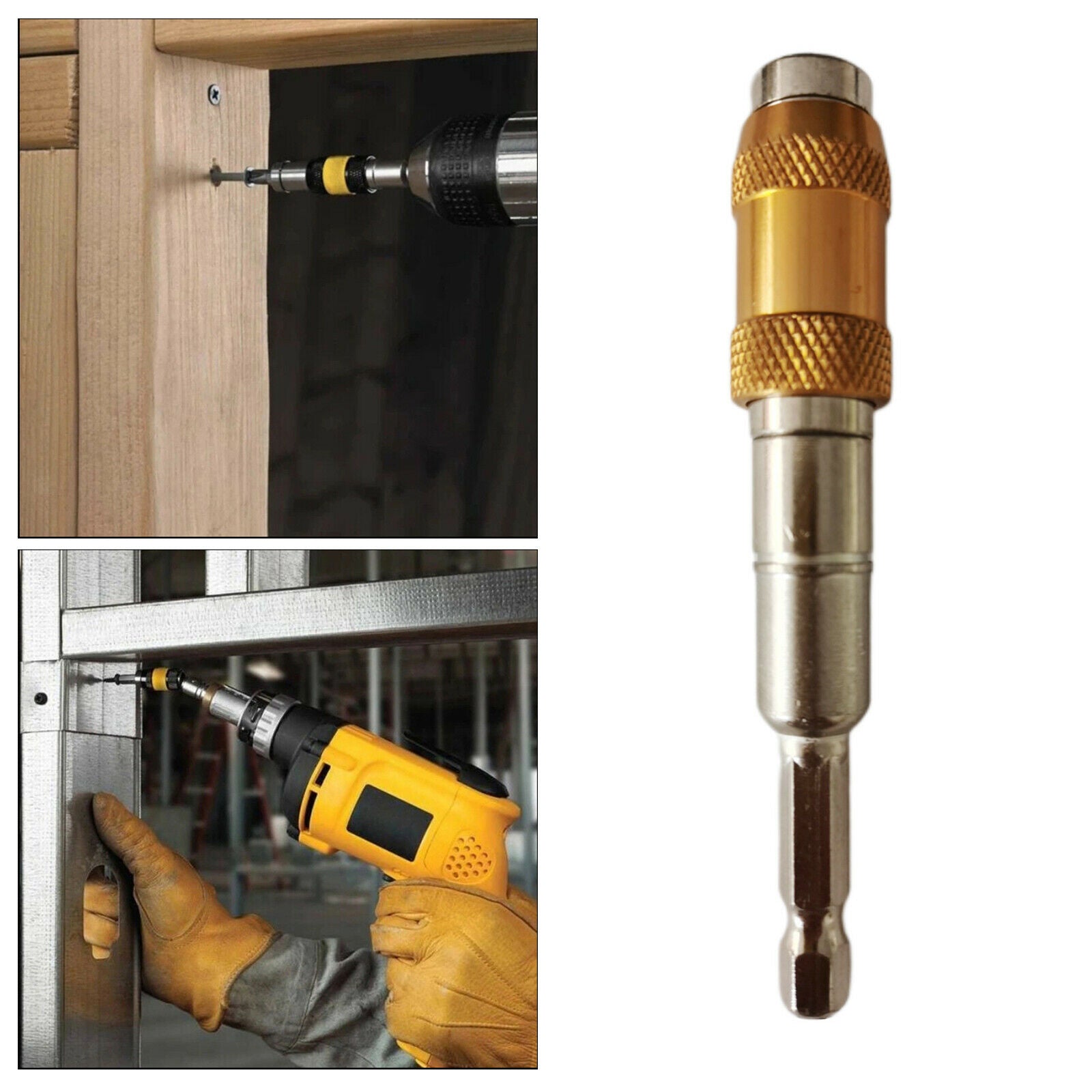 Flexible Magnetic Screw Drill Tip 20° Pivot Mode Drill Bit Holder Extender