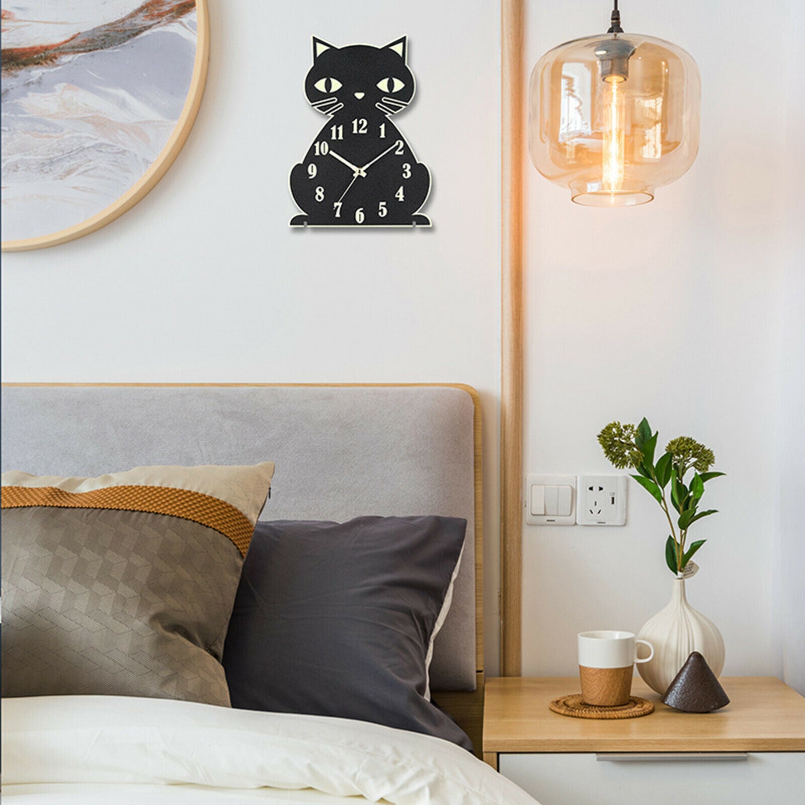 Wall Clock Desktop Livingroom Glow in Dark Home Clocks Wall Decoration
