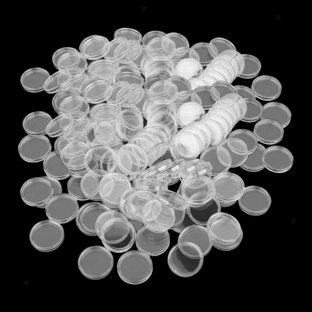 200 Pieces 19mm Coin Capsules Organizer Coin Collecting for Penny Cents