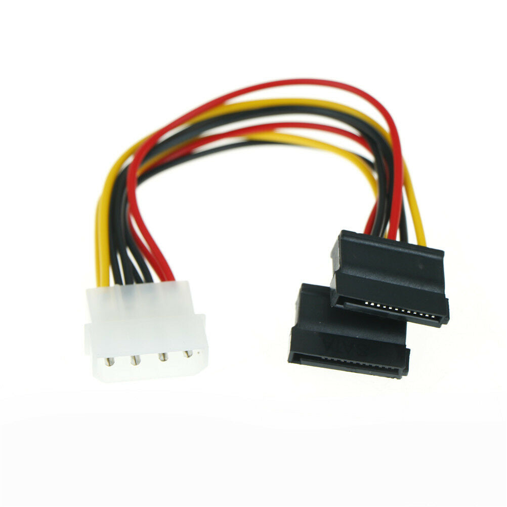 2pcs SBDA Power Cable Splitter 4 pin to Serial 15 pin Y Hard Drive Cable 1.l8