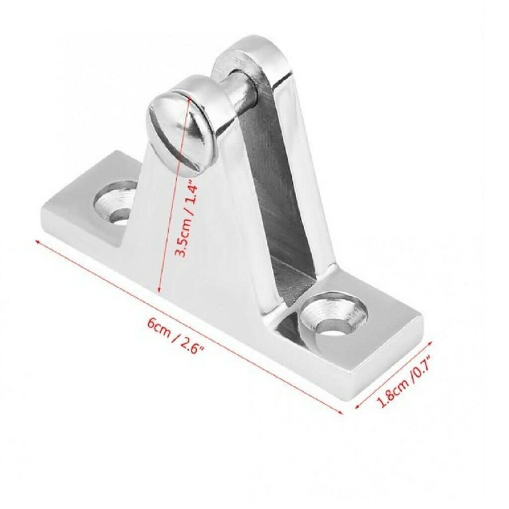 Boat Cover/ Canopy Fitting 90 Degree Straight Deck Hinge 316 Stainless Steel