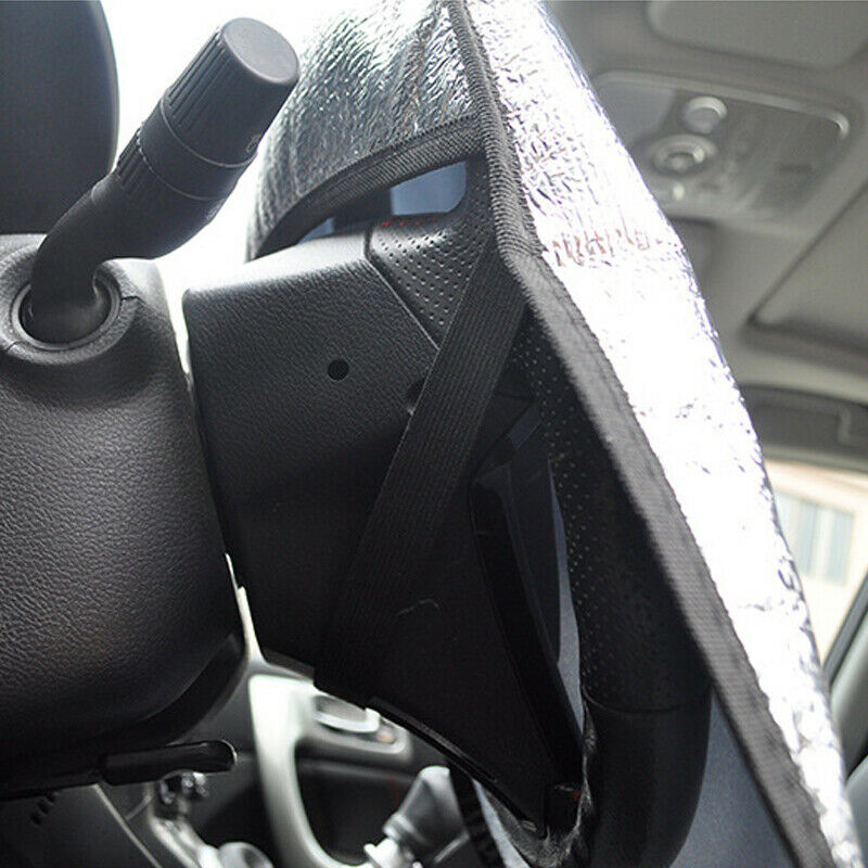 1PCS Auto Car Steering Wheel Anti-Heat Cover Sun Visor Sunshade Protector Pad