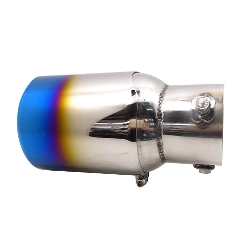 63mm Dia. Car Exhaust Pipe Tail Throat Muffler Stainless Steel Tip Roasted Blue