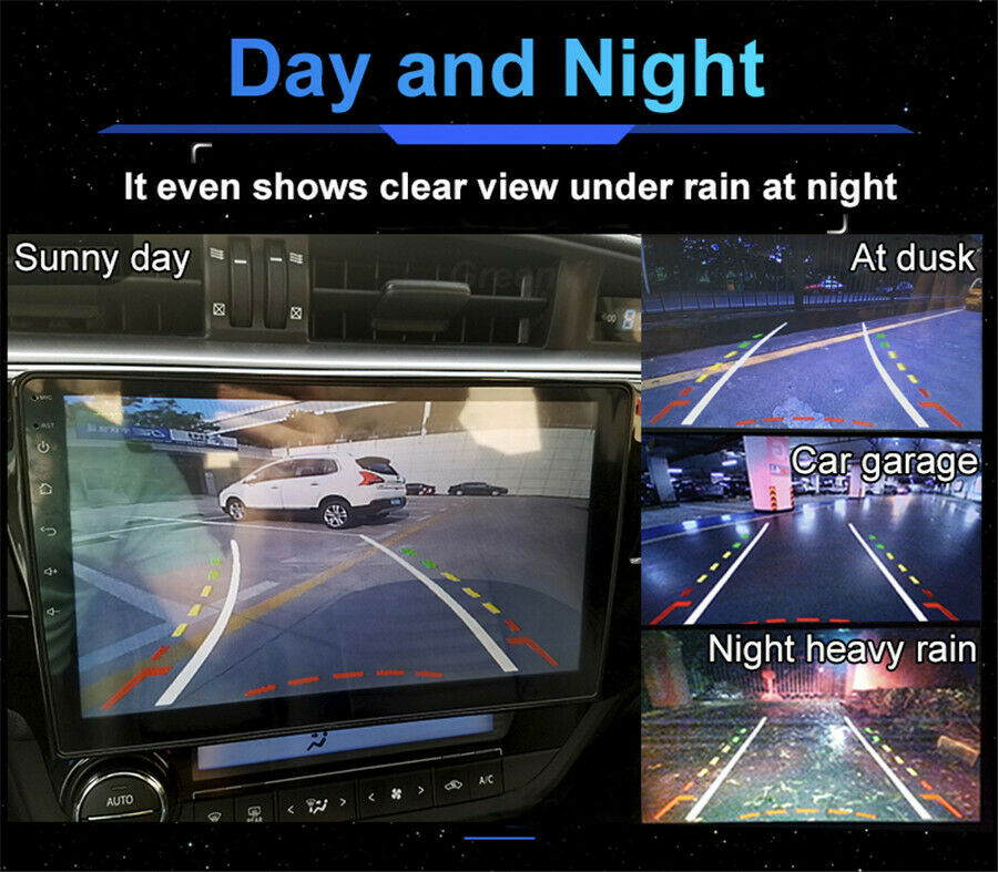 Universal Car Dynamic Trajectory Moving Guide Parking Line Rear View Camera HD