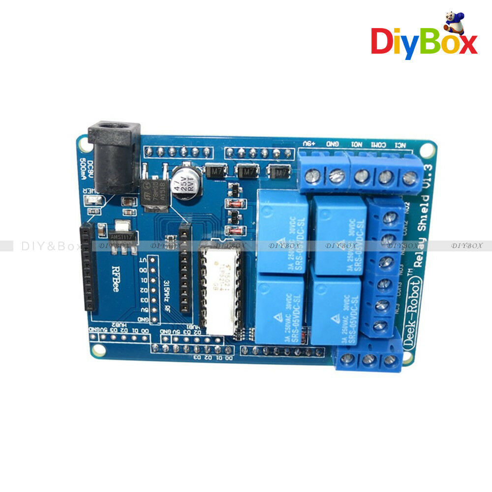 70W 4 Channel V1.3 Relay Module Shield UNO R3 XBEE 315 433MHz RF for Arduino