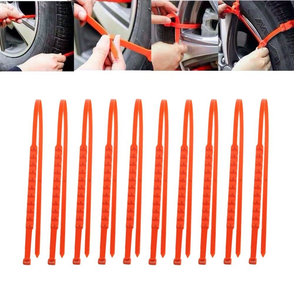 10X Universal 175-295mm Off Road Car Truck Snow Anti-slip Wheel Tire Chains New