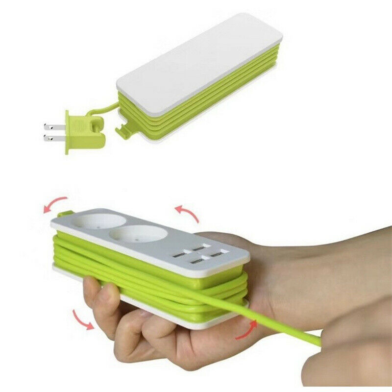 EU Plug Travel Power Strip  Socket Outlet with Wall Charger Smart Desktop Socket