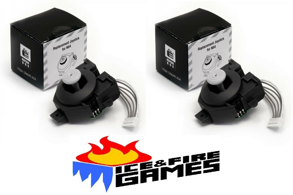 Set of 2 New Replacement Joysticks for N64 Controller (Nintendo 64 Thumbstick)