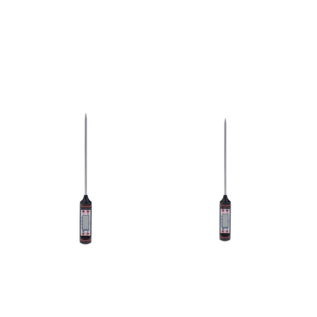 2pcs Digital Food Thermometer Cooking Temperature Sensor Instant Read Black