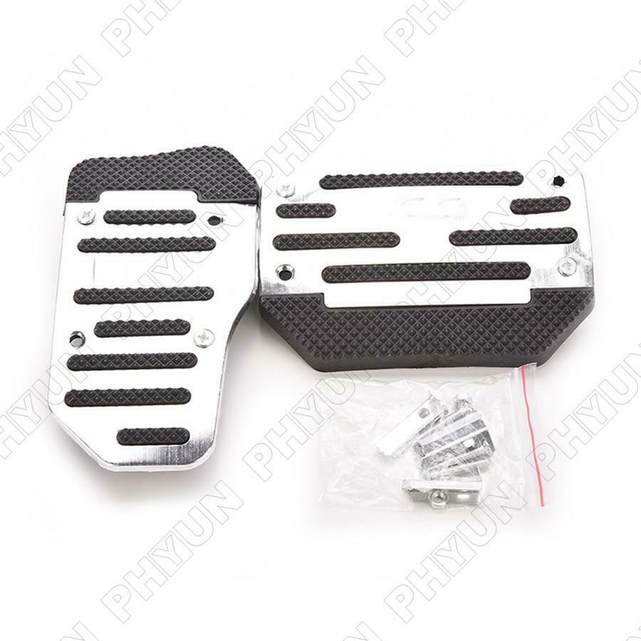 2x For Small Car Brake Cover Pad Foot Treadle Pedal Aluminium Alloy Universal