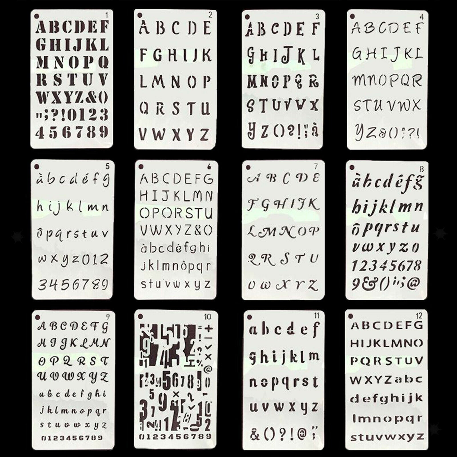 12x5x8 Inch Letter And Number Templates for Journal Diary 5 "x 8" 5x8