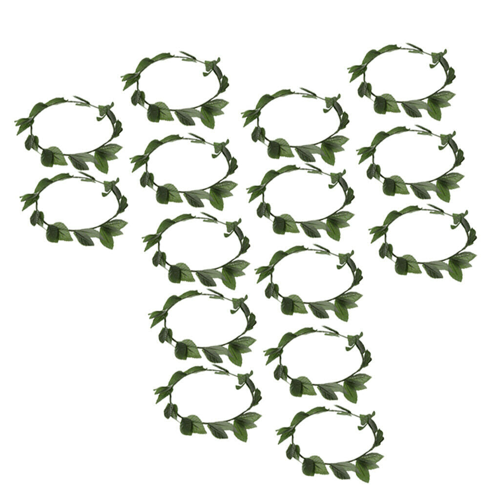 Pack of 15 Boho Style Leaves Wreath Headband Hairband Fancy Dress Costume