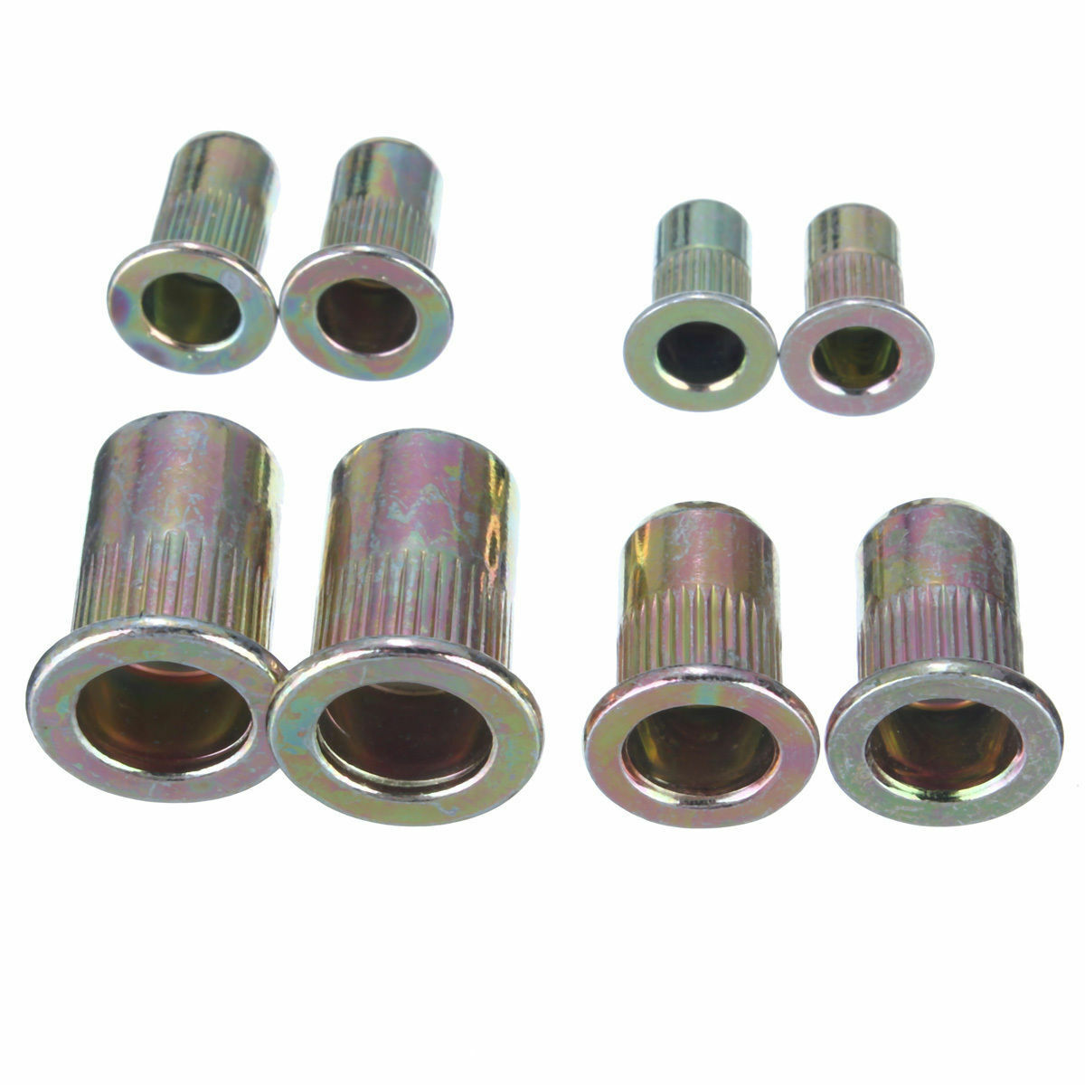 100X Carbon Steel Thread Head Blind Rivet Nuts Rivnut Nutserts Blindnut M4/5/6/8