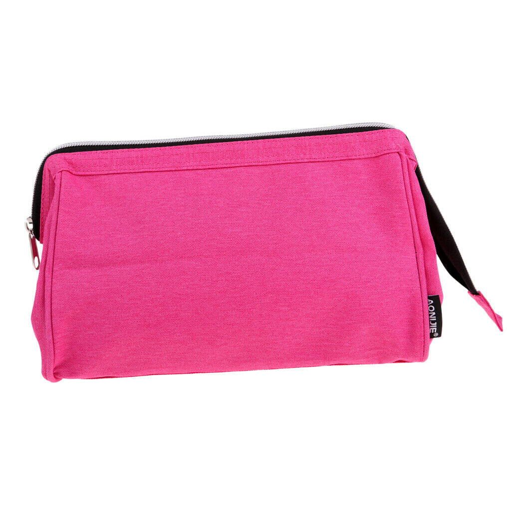 Travel Toiletry Organizer Outdoor Wash Bag Cosmetic Zipper Pouch Rose Red