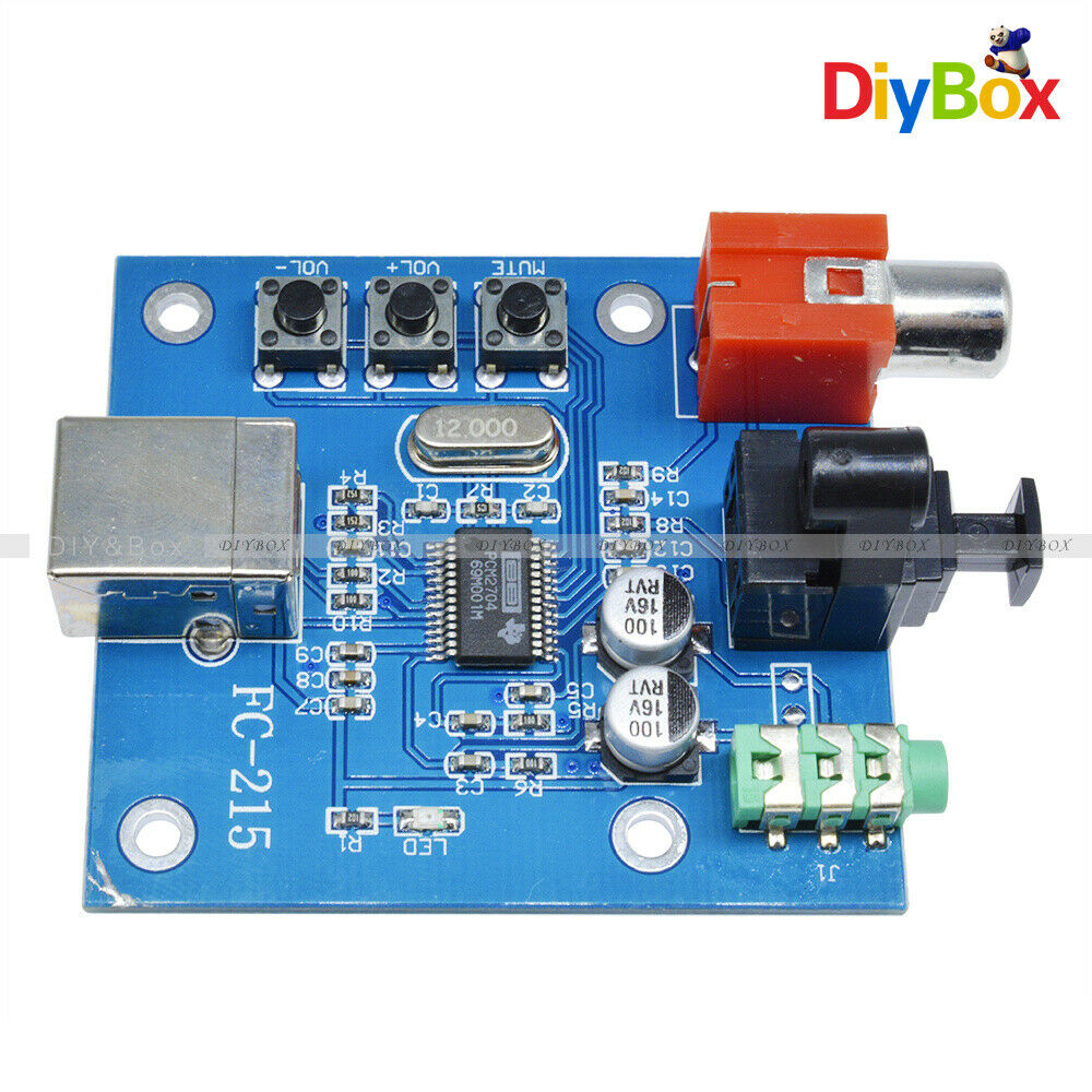 PCM2704 USB DAC to S/PDIF Sound Card Decoder Board 3.5mm Analog Output F/PC