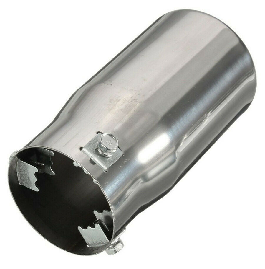 58mm Inlet Chrome Oval  Exhaust Tip Stainless Car Muffler Tail Pipe Universal US