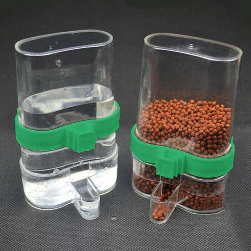 Birds Feeder Food Water Feeding Automatic Drinker Parakeet Parrot Dispenser Cage