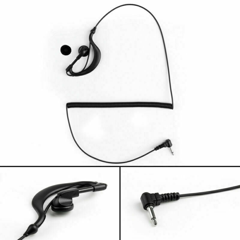 1x 3.5mm Listen Only G Shape Earpiece Headset For  Radio Speaker Mic