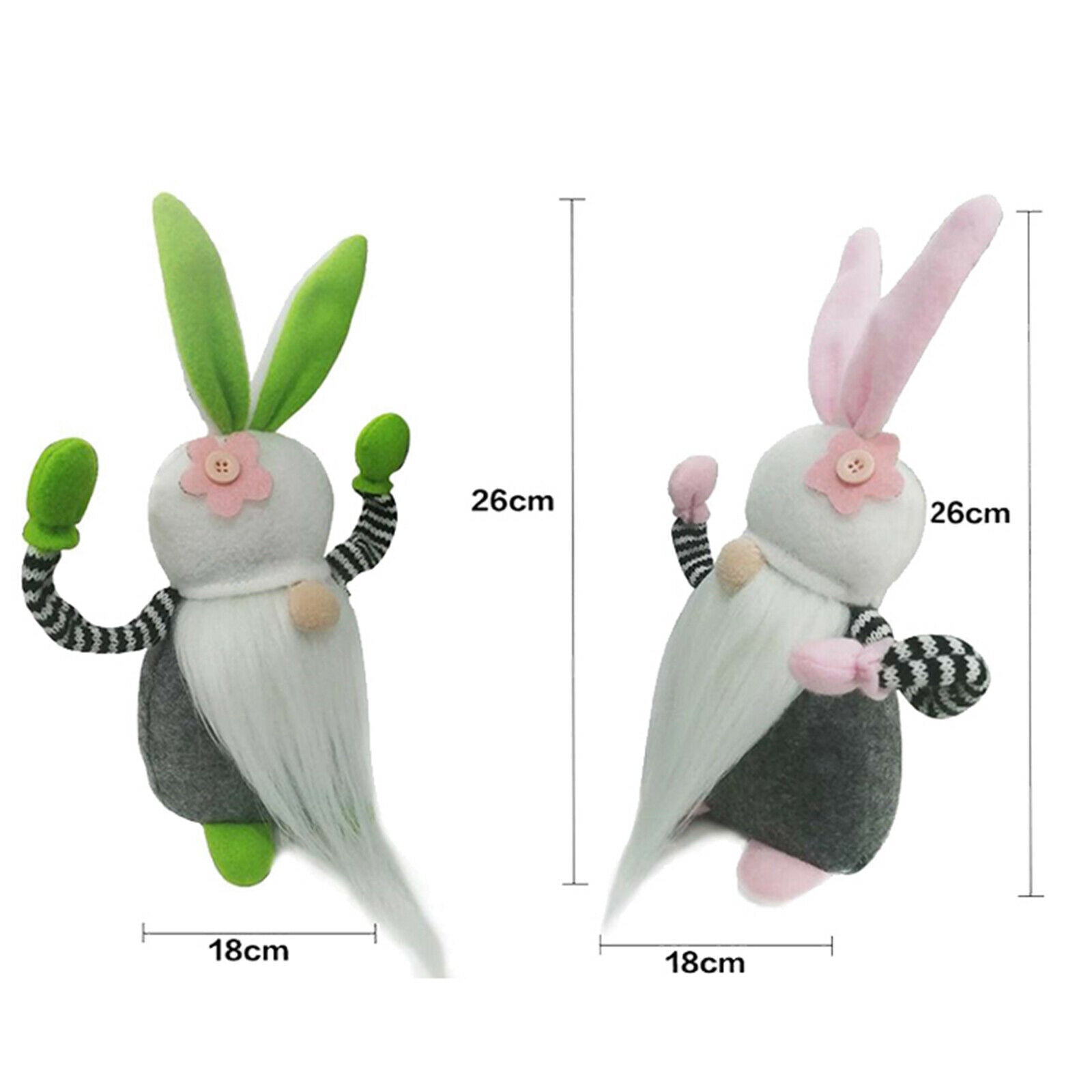 Easter Bunny Leprechaun Gnome Plush Ornaments Handmade Elf for Holiday Decor