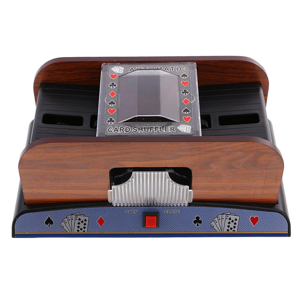 Casino Deluxe Automatic 2 Deck Card Shuffler, Great for Home Tournament