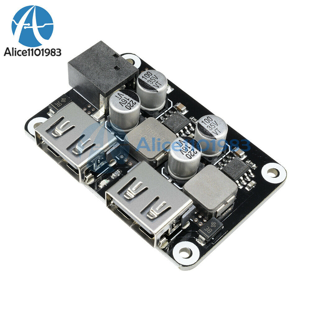 Dual Double USB 6-30V 2.4A Fast Charger Buck Step Down Module 24W Car Board Kit